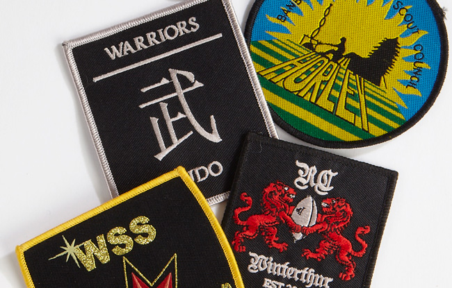 sew on badges